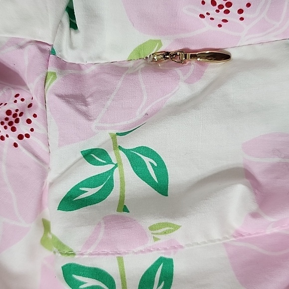 Draper James RSVP Puff Sleeve Shirt Dress Pink Floral Size M Medium Tie‎ Waist - Picture 11 of 16